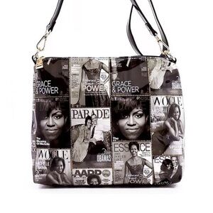 Michelle Obama Glossy Magazine Messenger Bag (Medium)